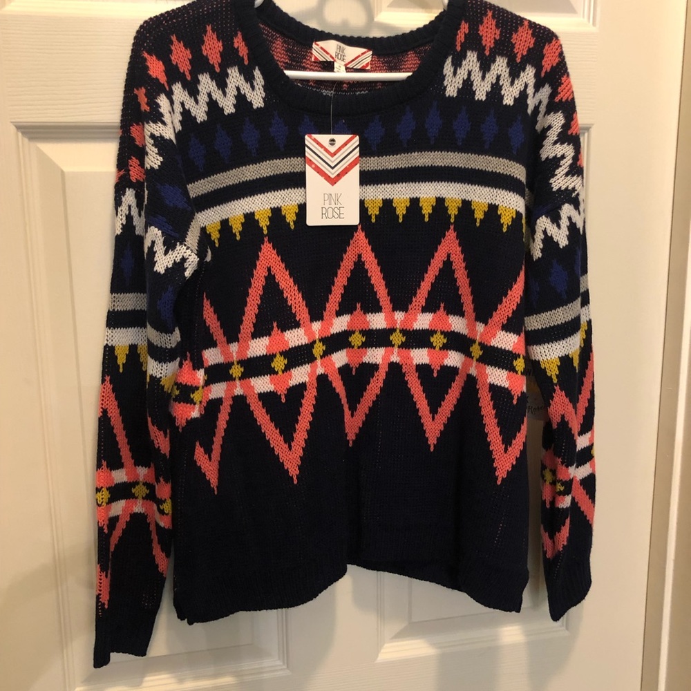 NWT Pink Rose sweater Size Medium